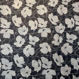 Ткань для платья (синтетика), цветочный орнамент, 140х240см. СССР.